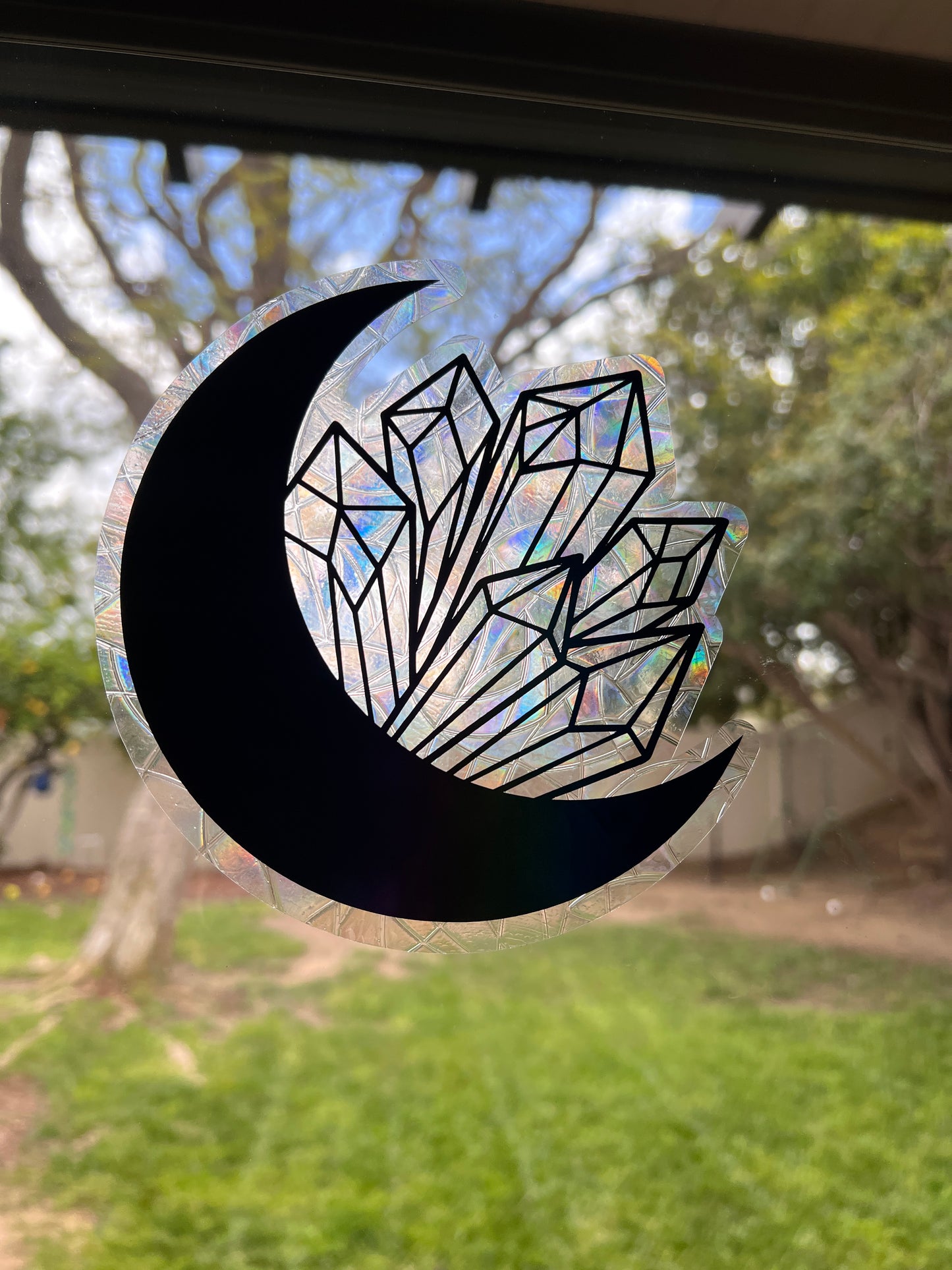 Crystal Moon window cling
