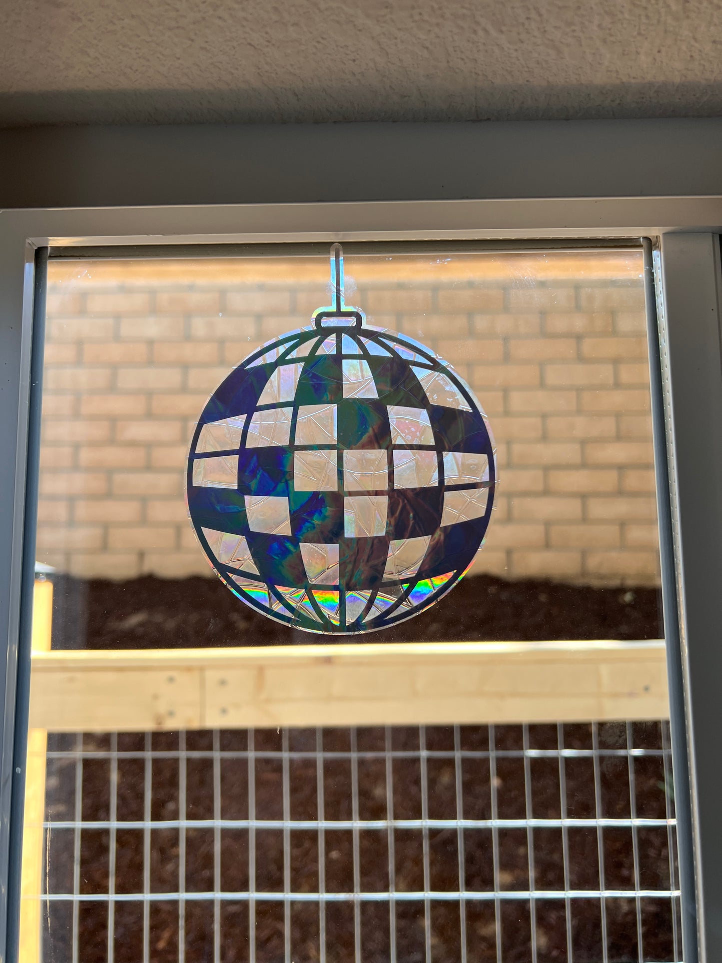 Disco ball window cling