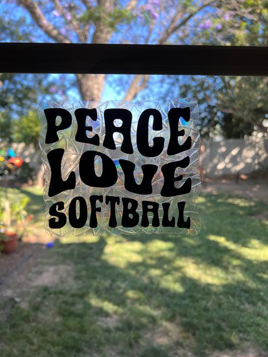 Softball window cling