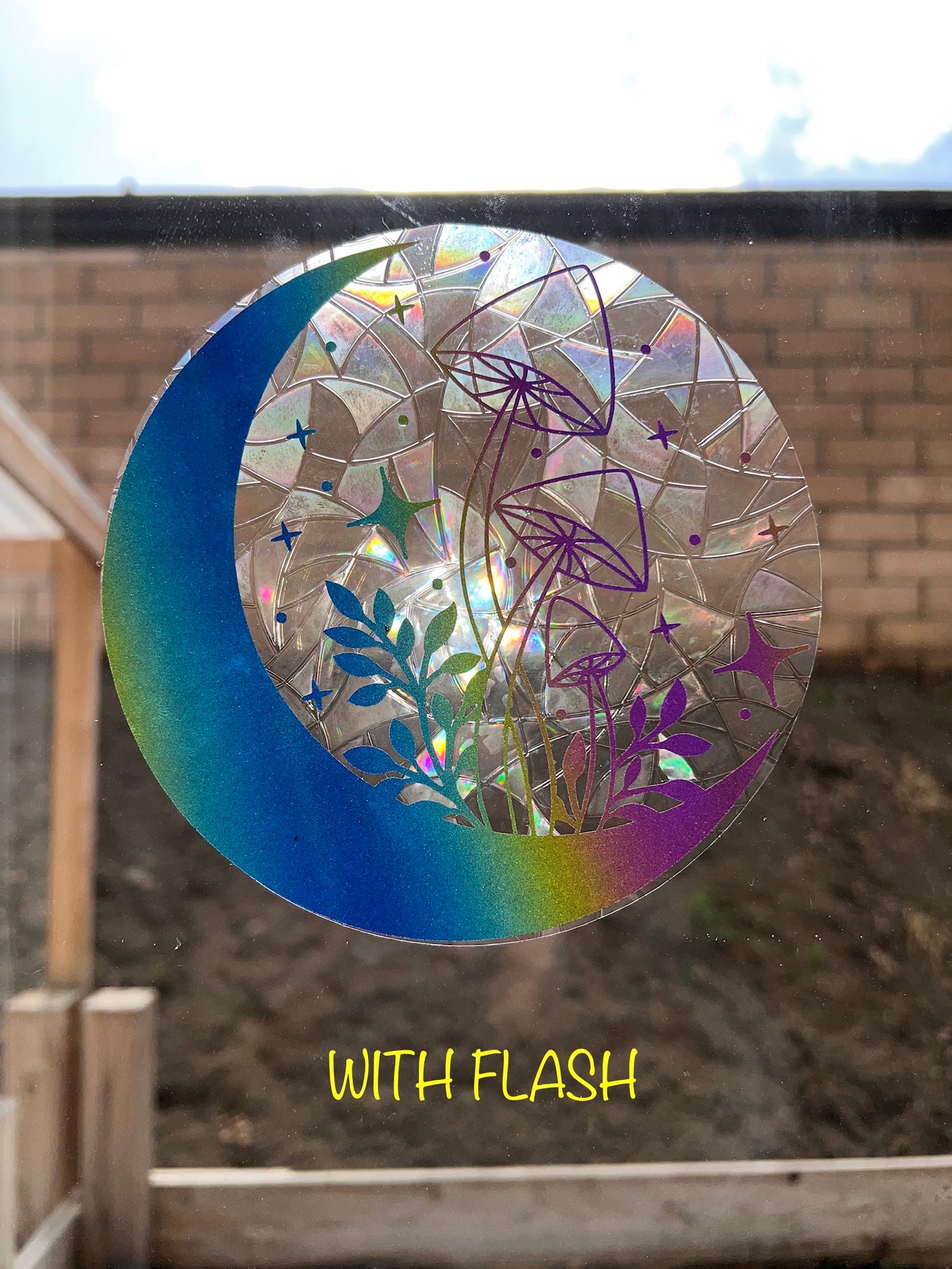 Mushroom Moon window cling