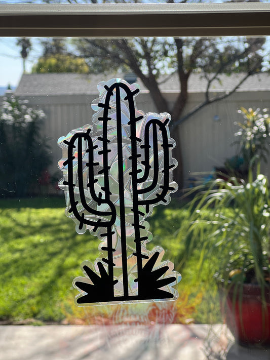 Cactus window cling