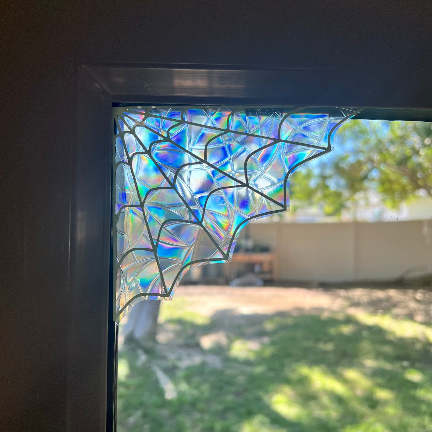 Glow in the dark- Web window cling