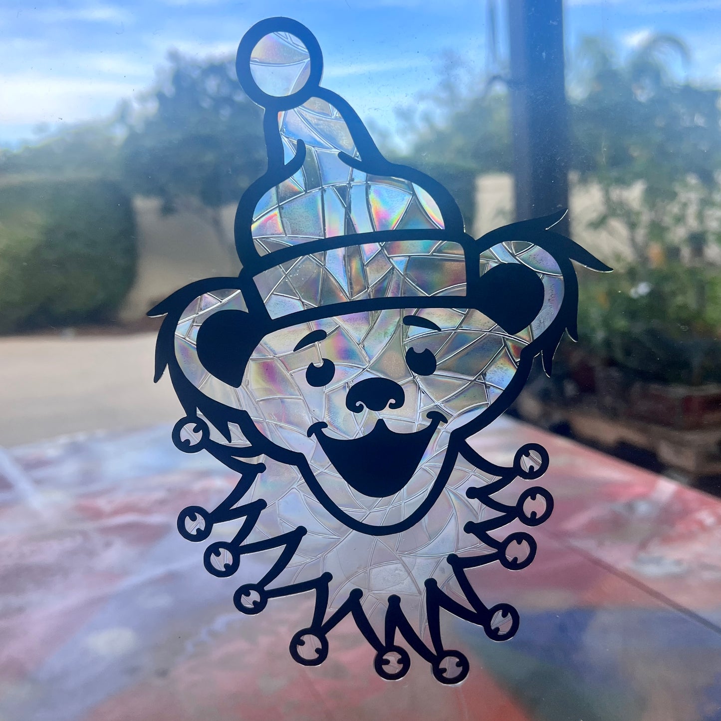 Jingle Bear window cling