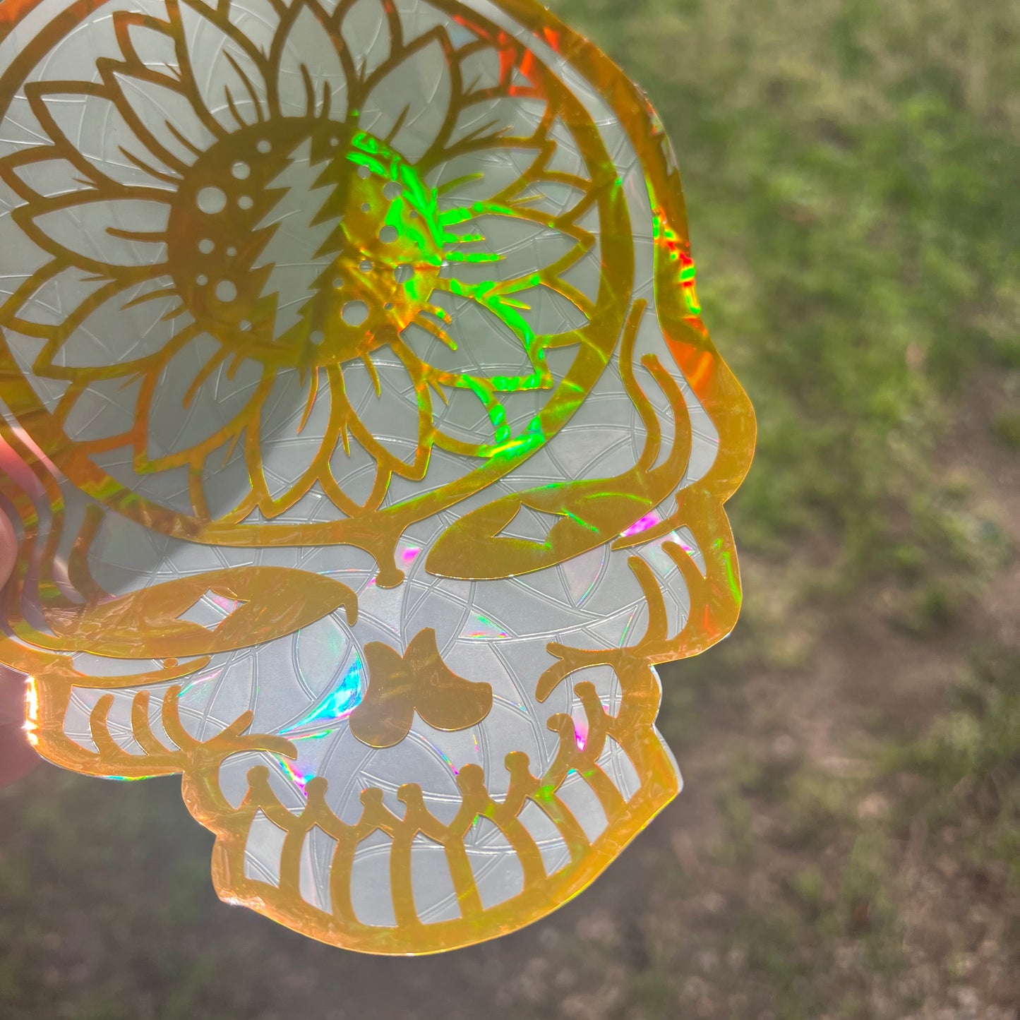 Stealie Sunflower window cling