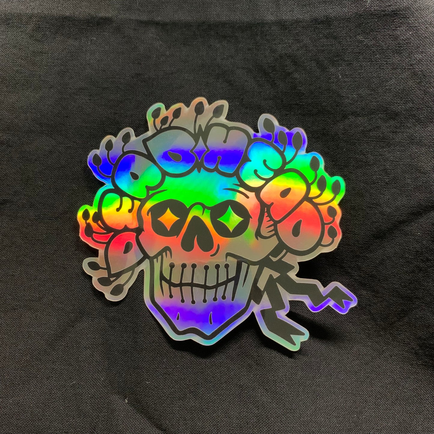 Dead Head holographic sticker