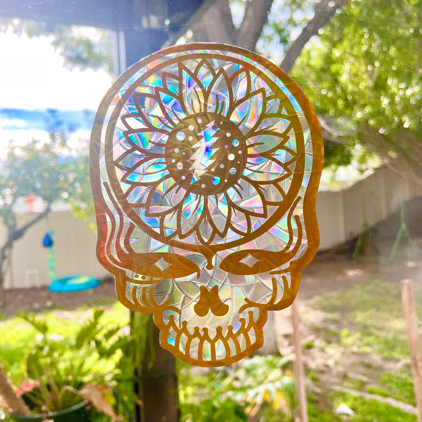 Stealie Sunflower window cling