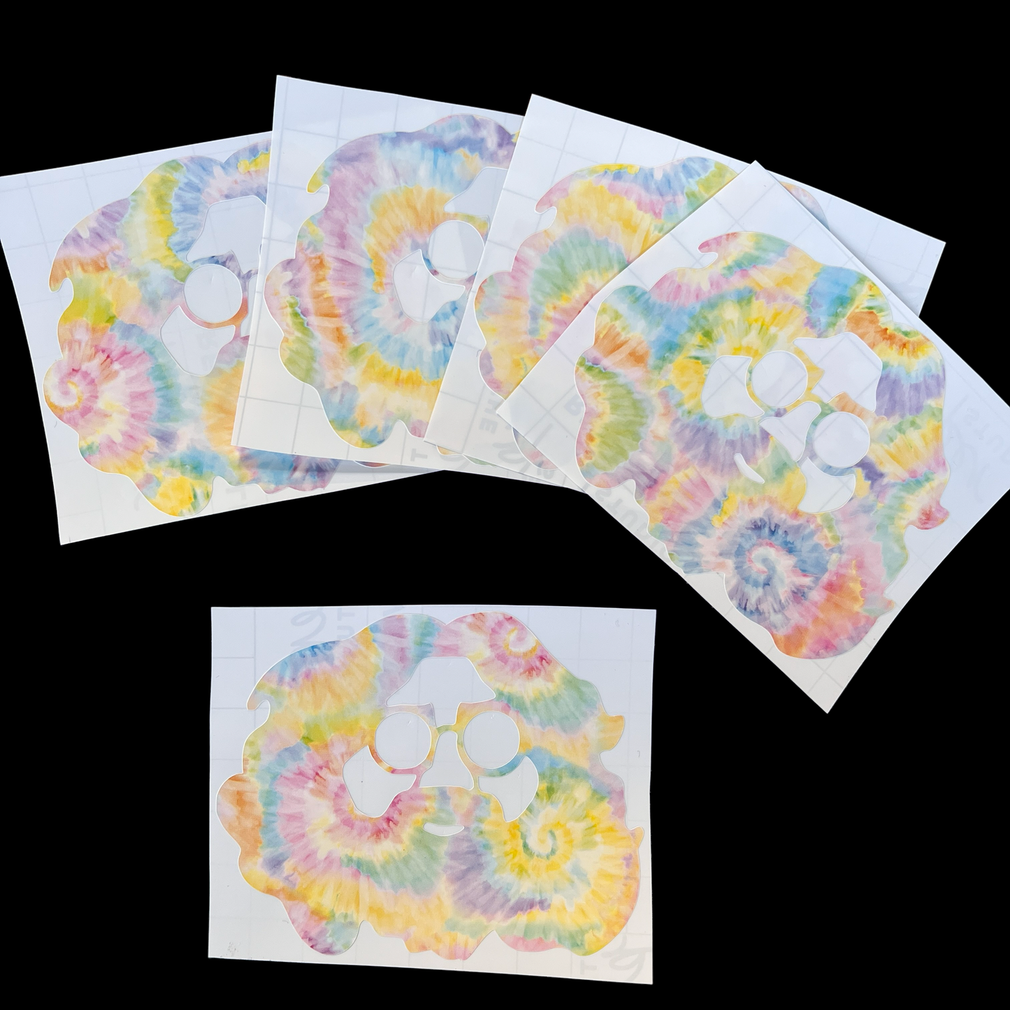Jerry tie dye sticker -pastel