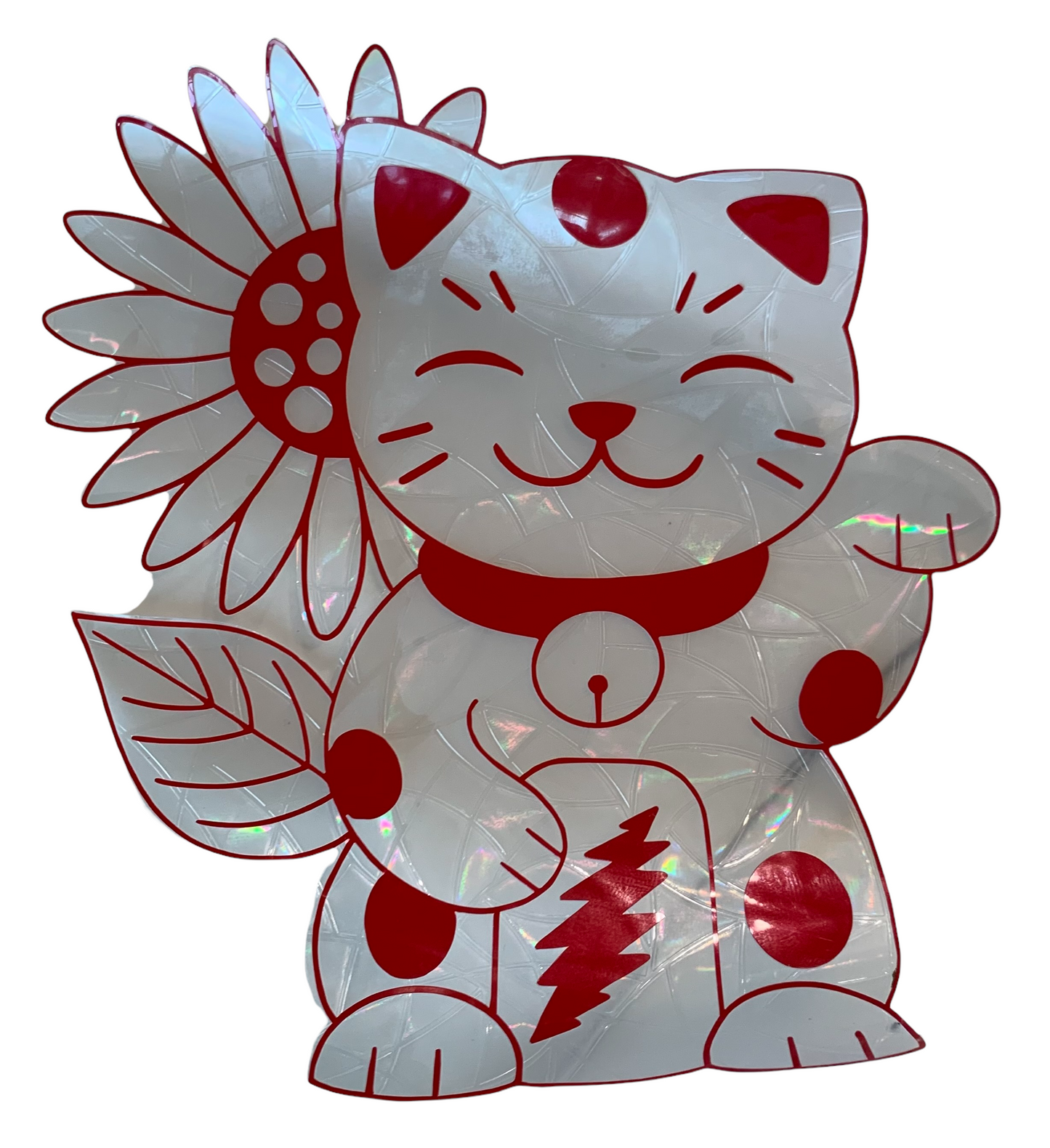 Sunflower Cat window cling