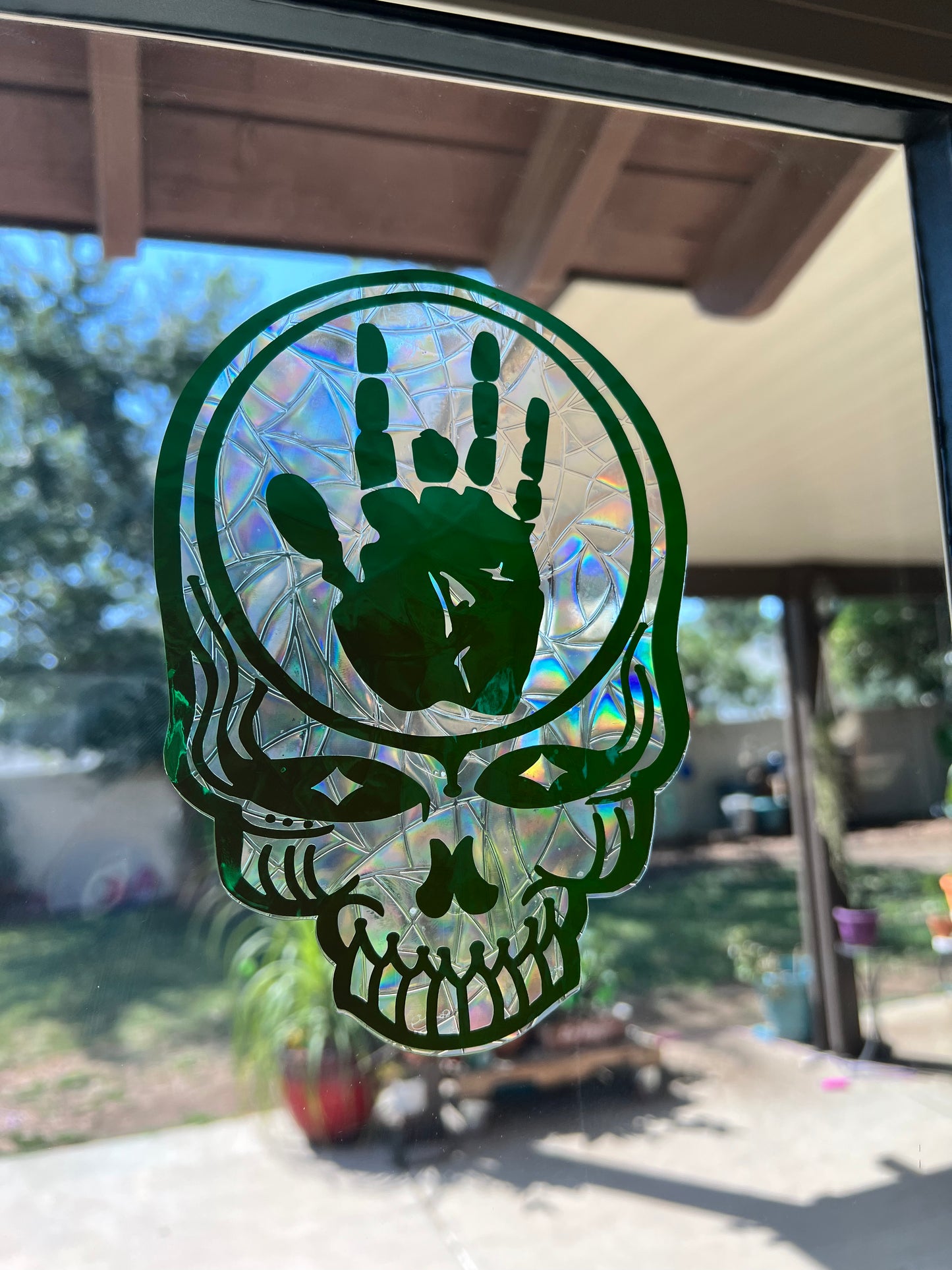 Jerry Hand Stealie window cling