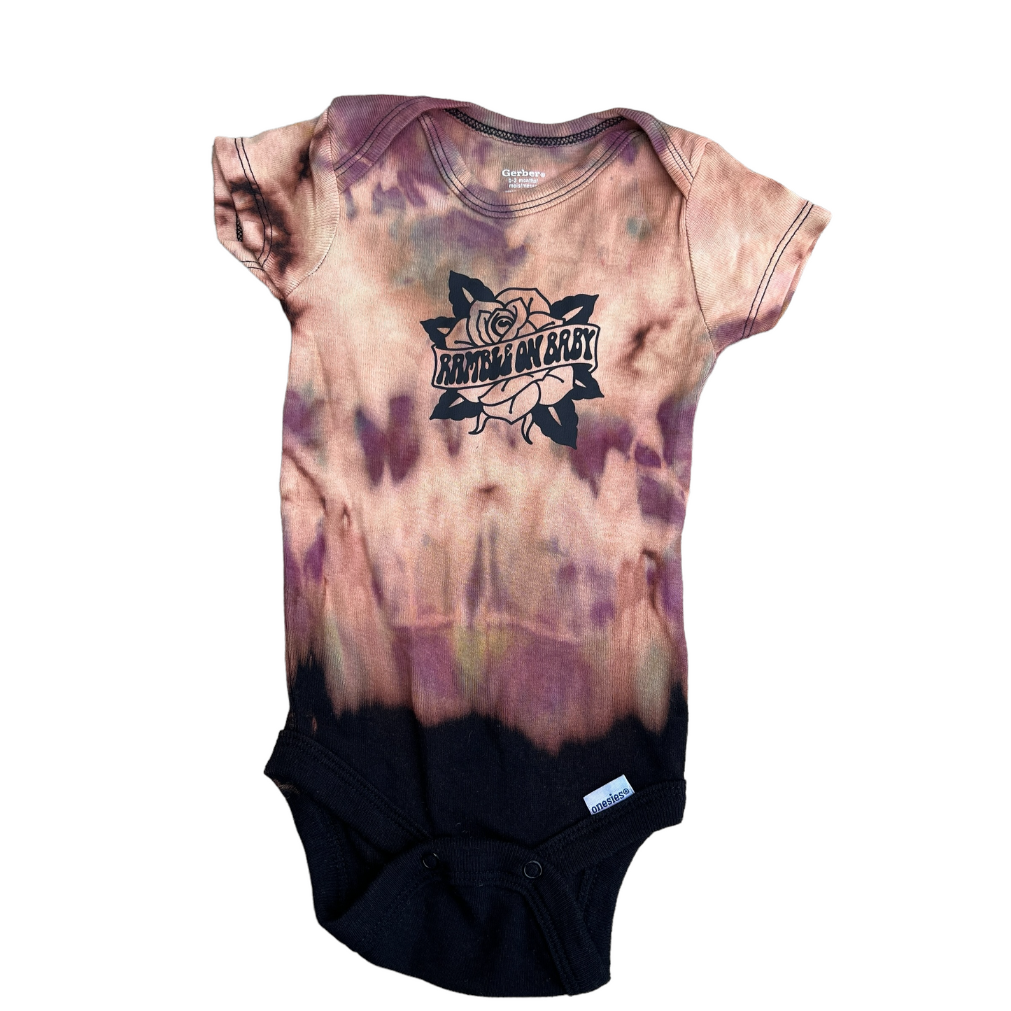 0-3 month baby onesie - Rose