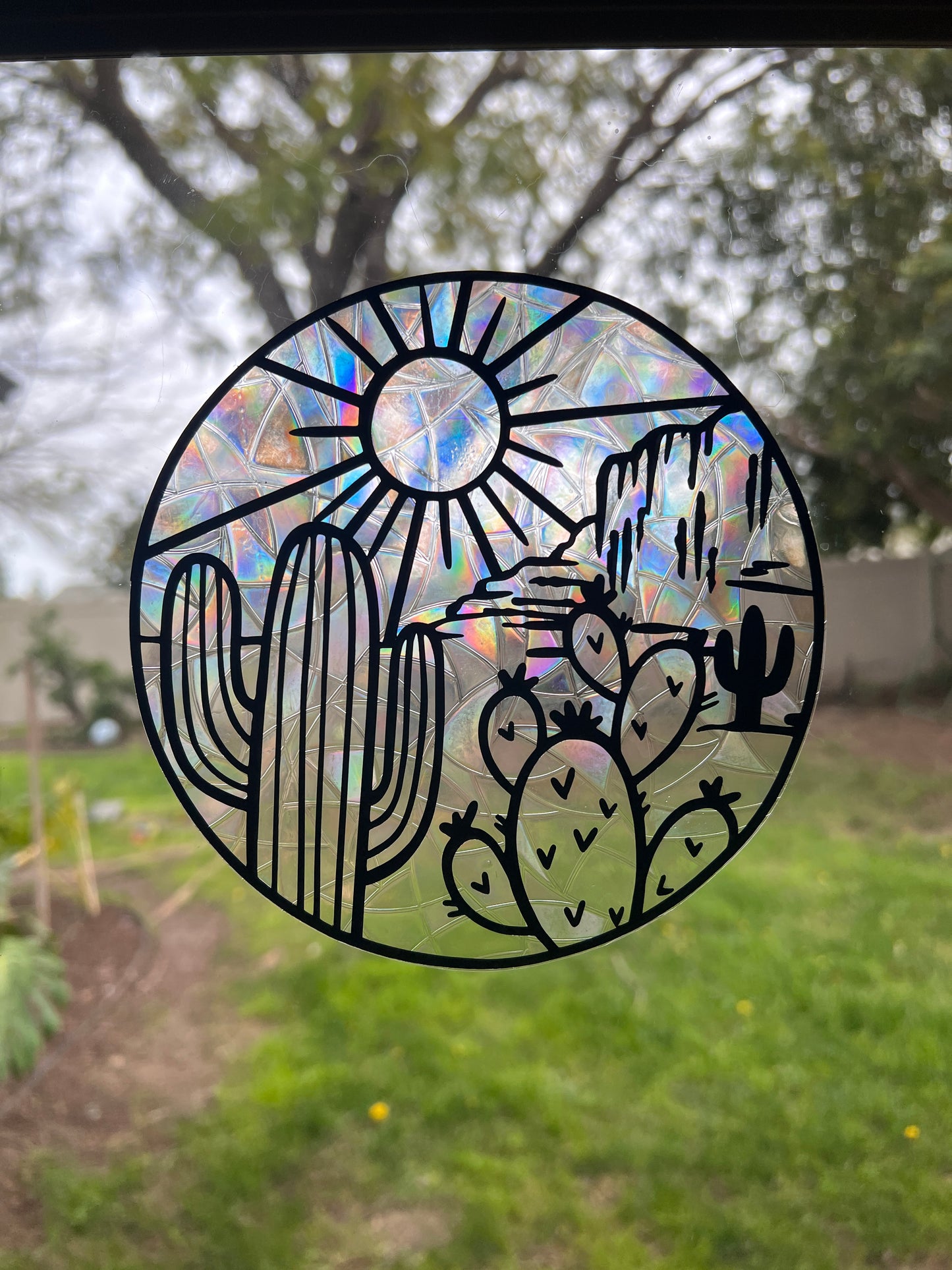 Desert Landscape window cling