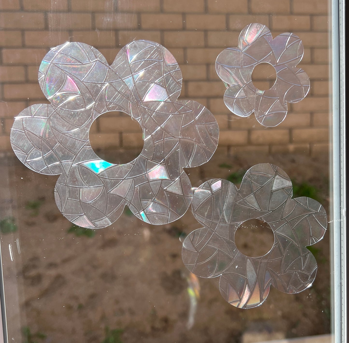 Retro Flowers window clings