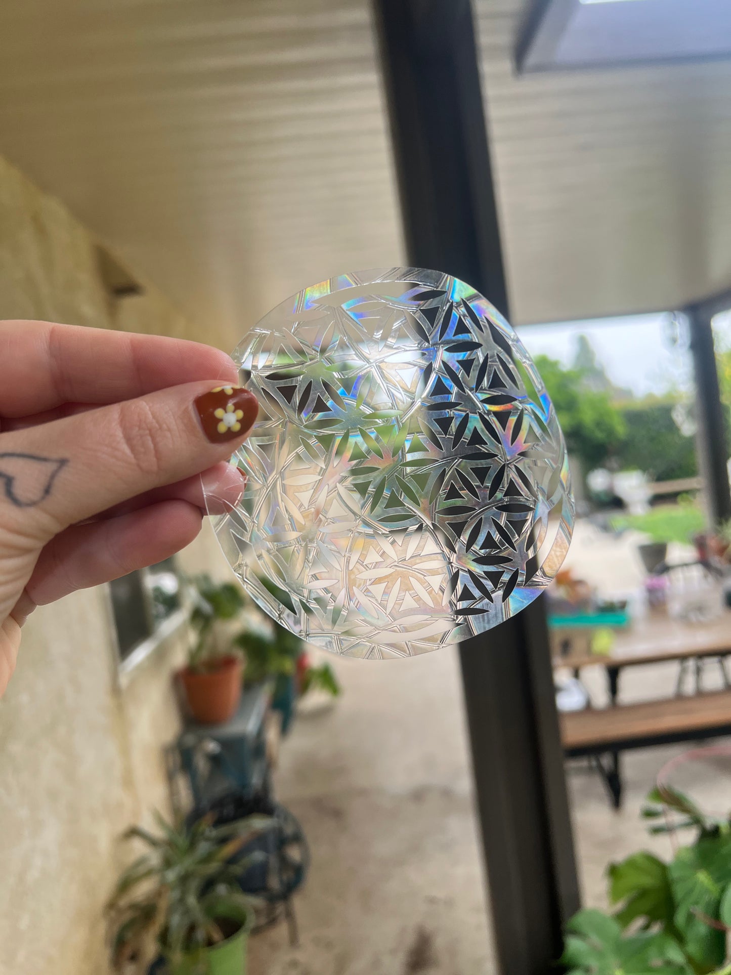 Flower of Life window cling