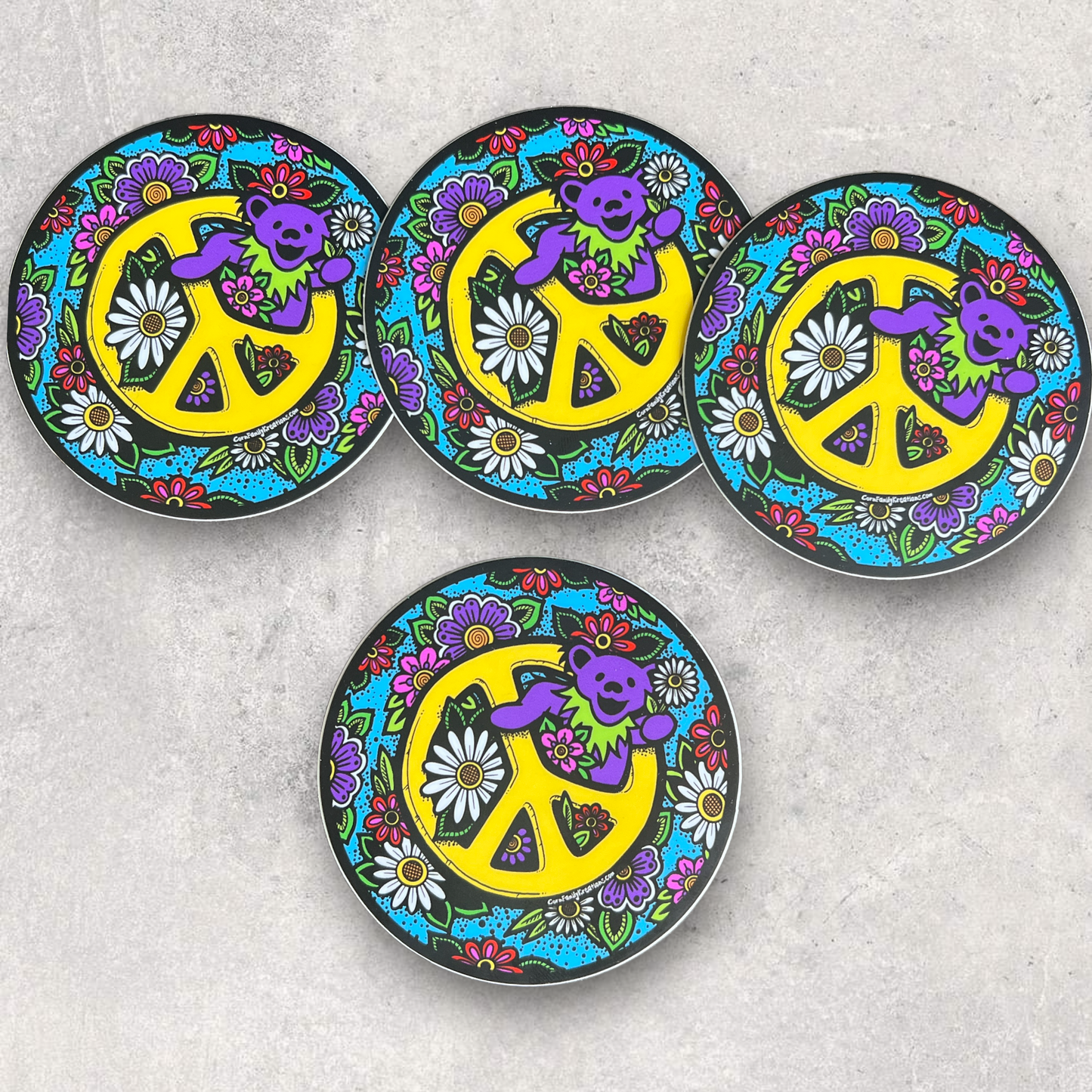 Peace bear sticker