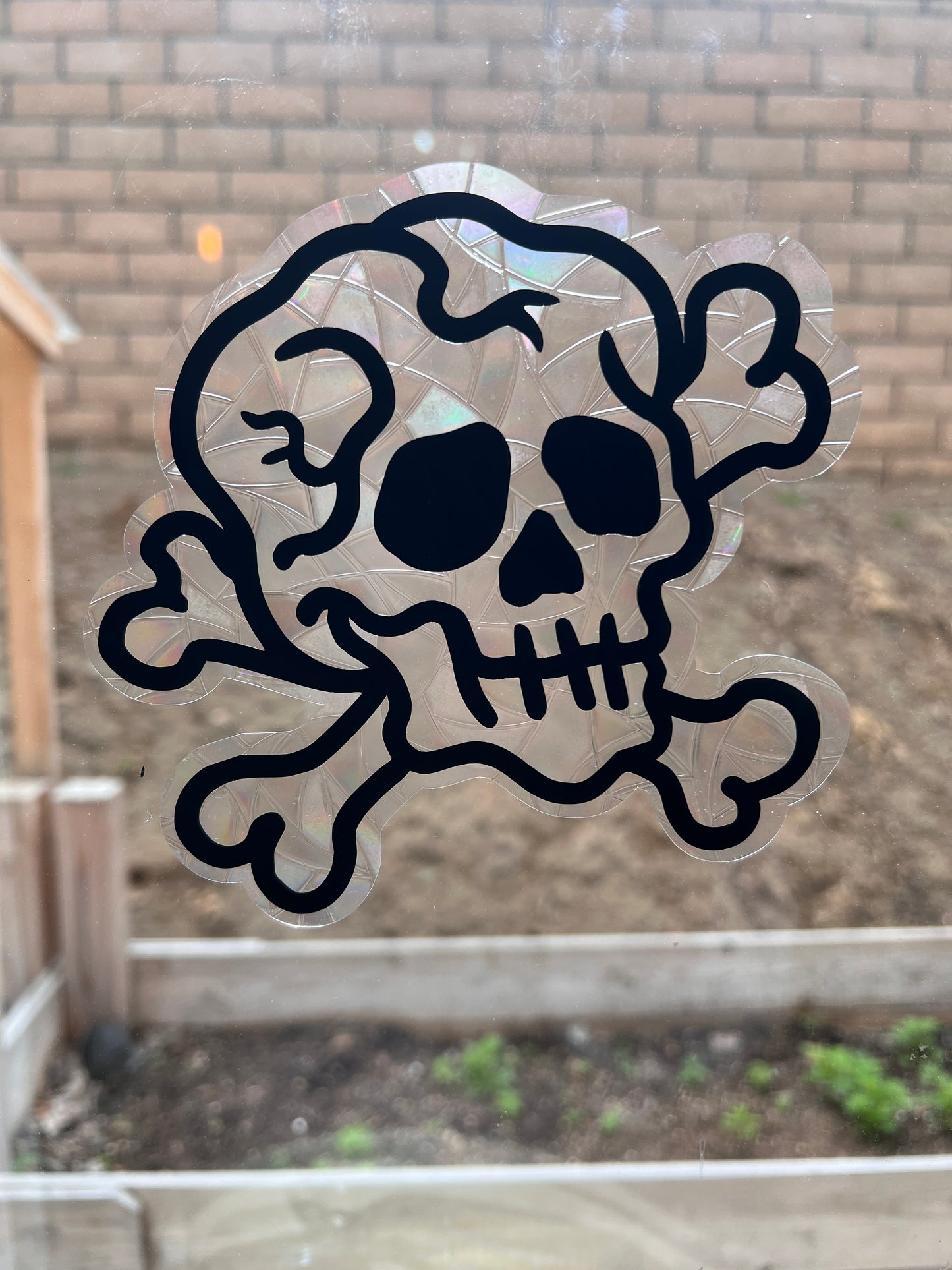 Skull & Crossbones window cling