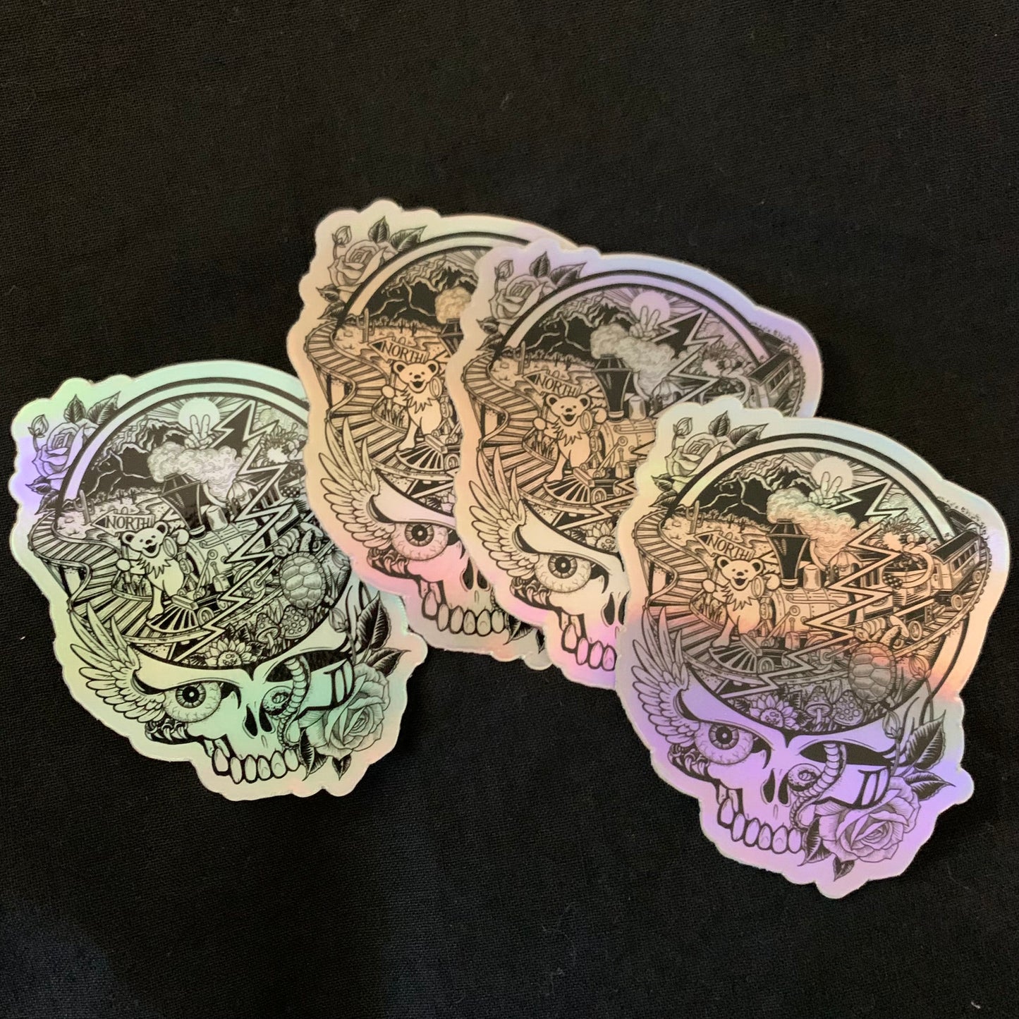 Holographic Northbound Stealie sticker