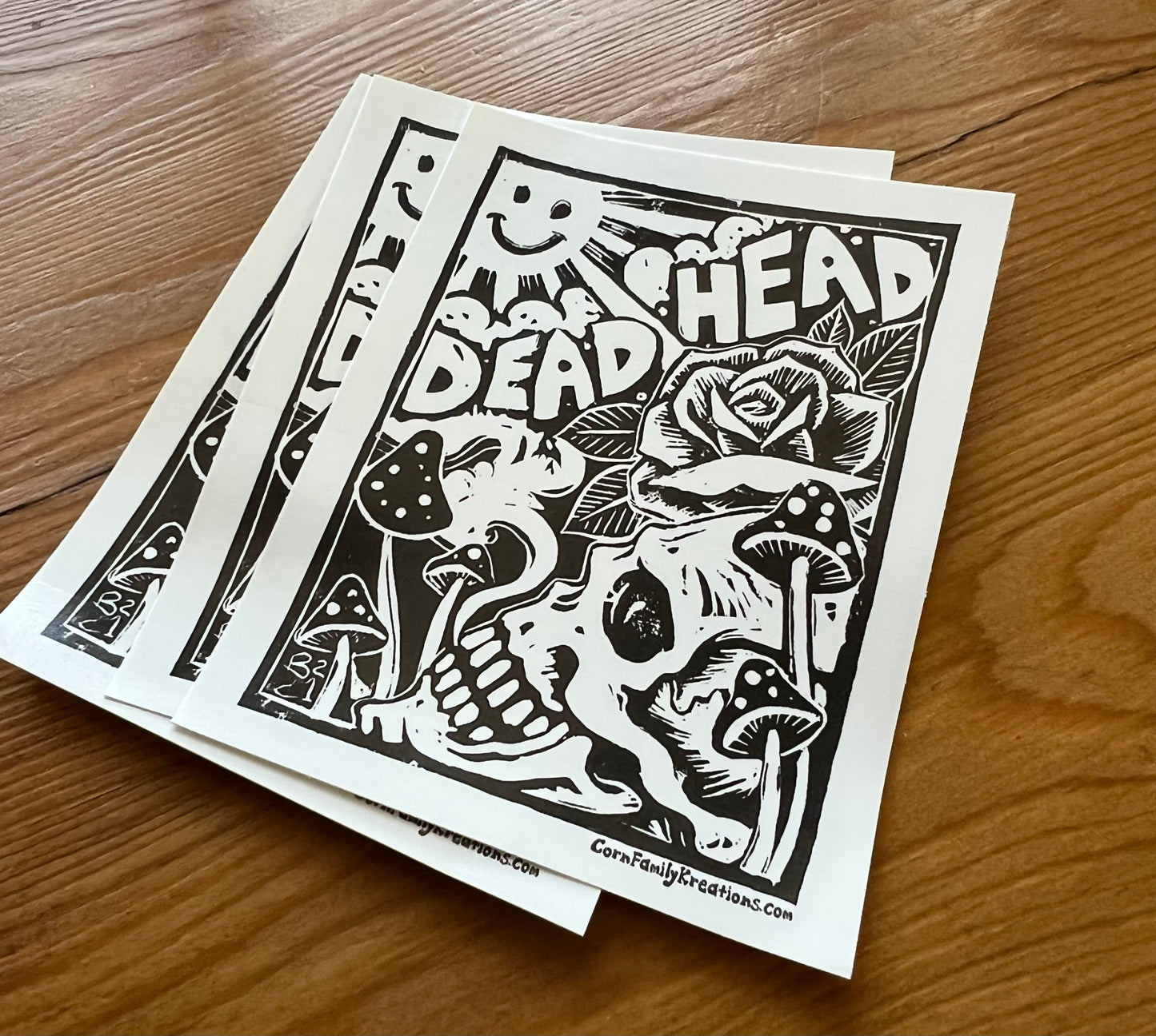 Dead Head stamp sticker
