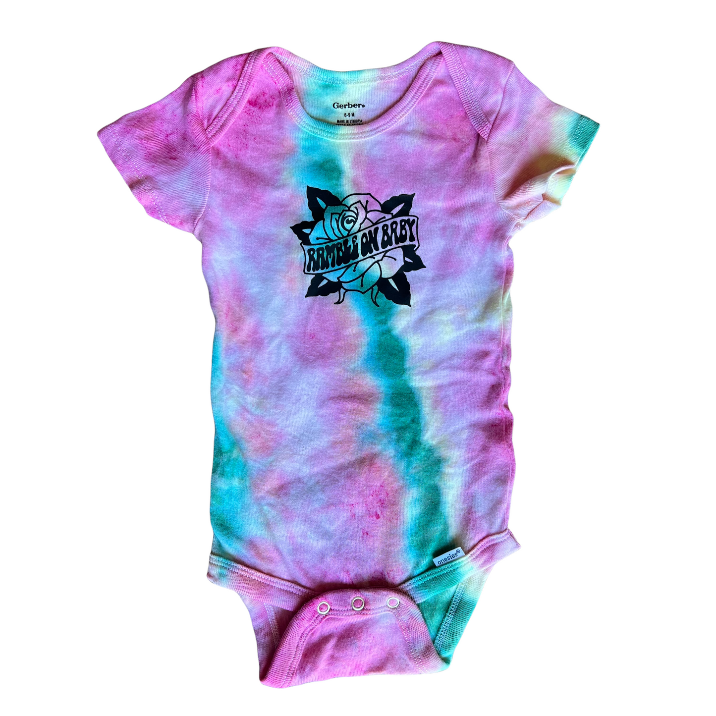 6-9 month baby onesie - Rose