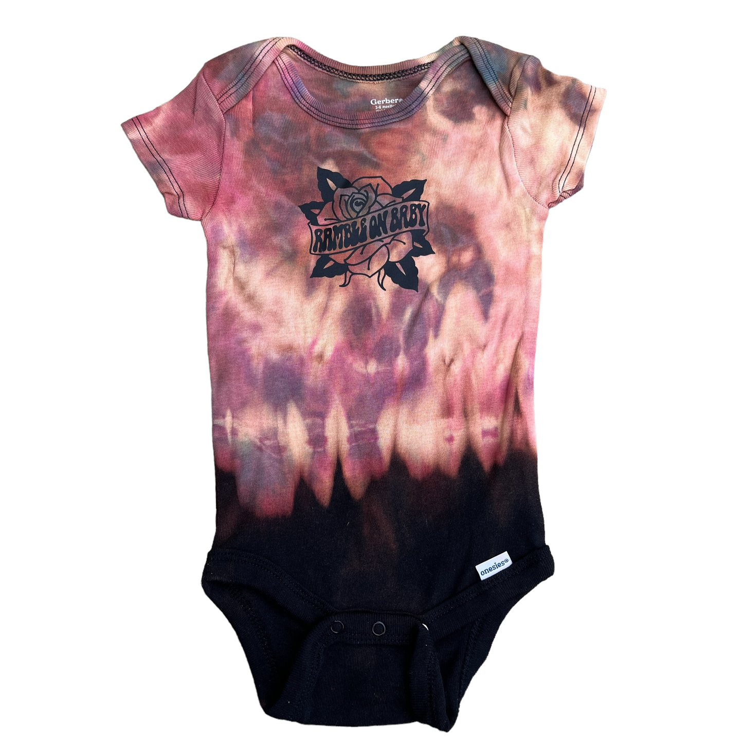 3-6 month baby onesie - Rose