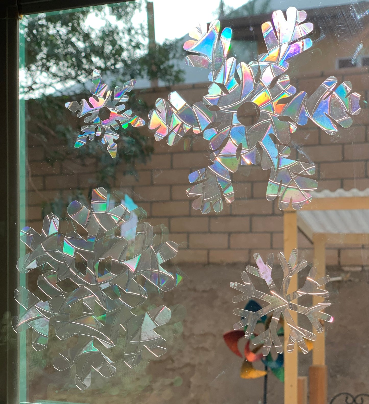 Snowflake window cling set