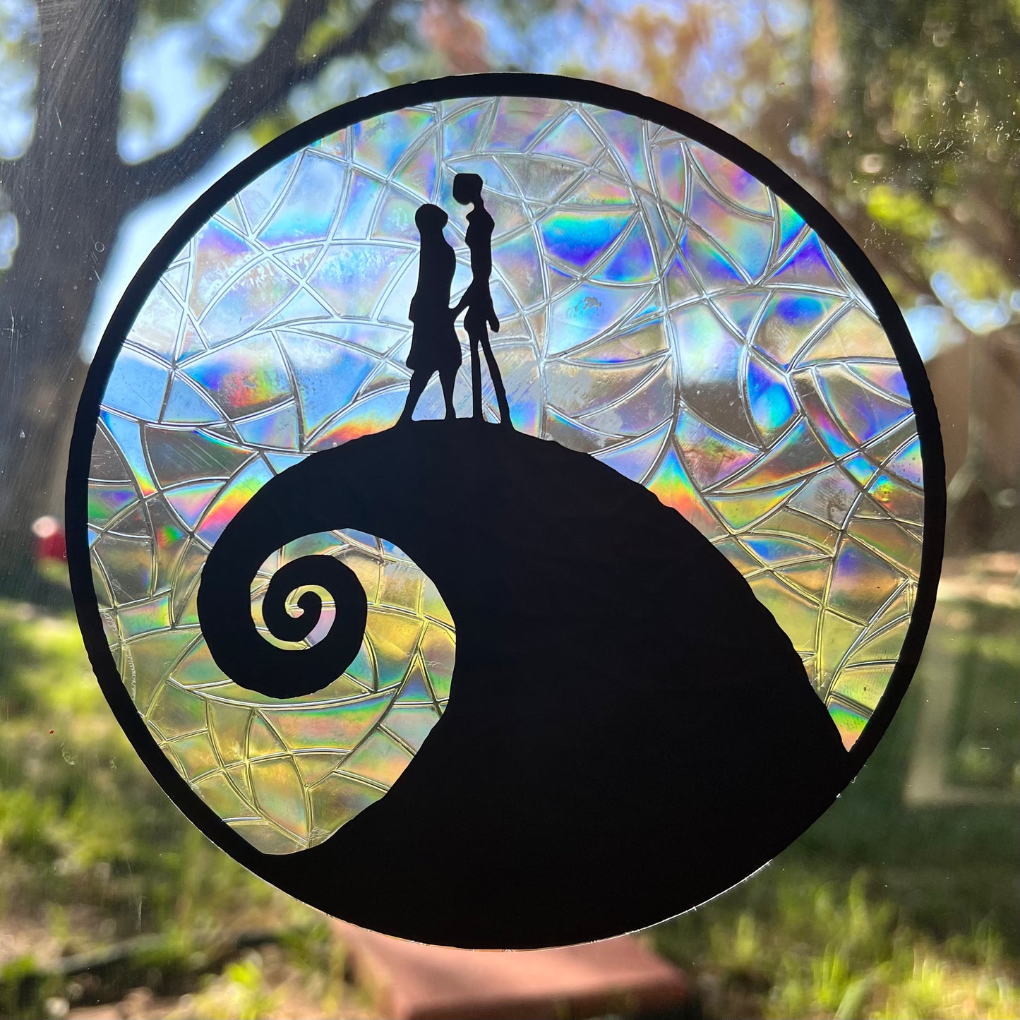 Jack & Sally window cling