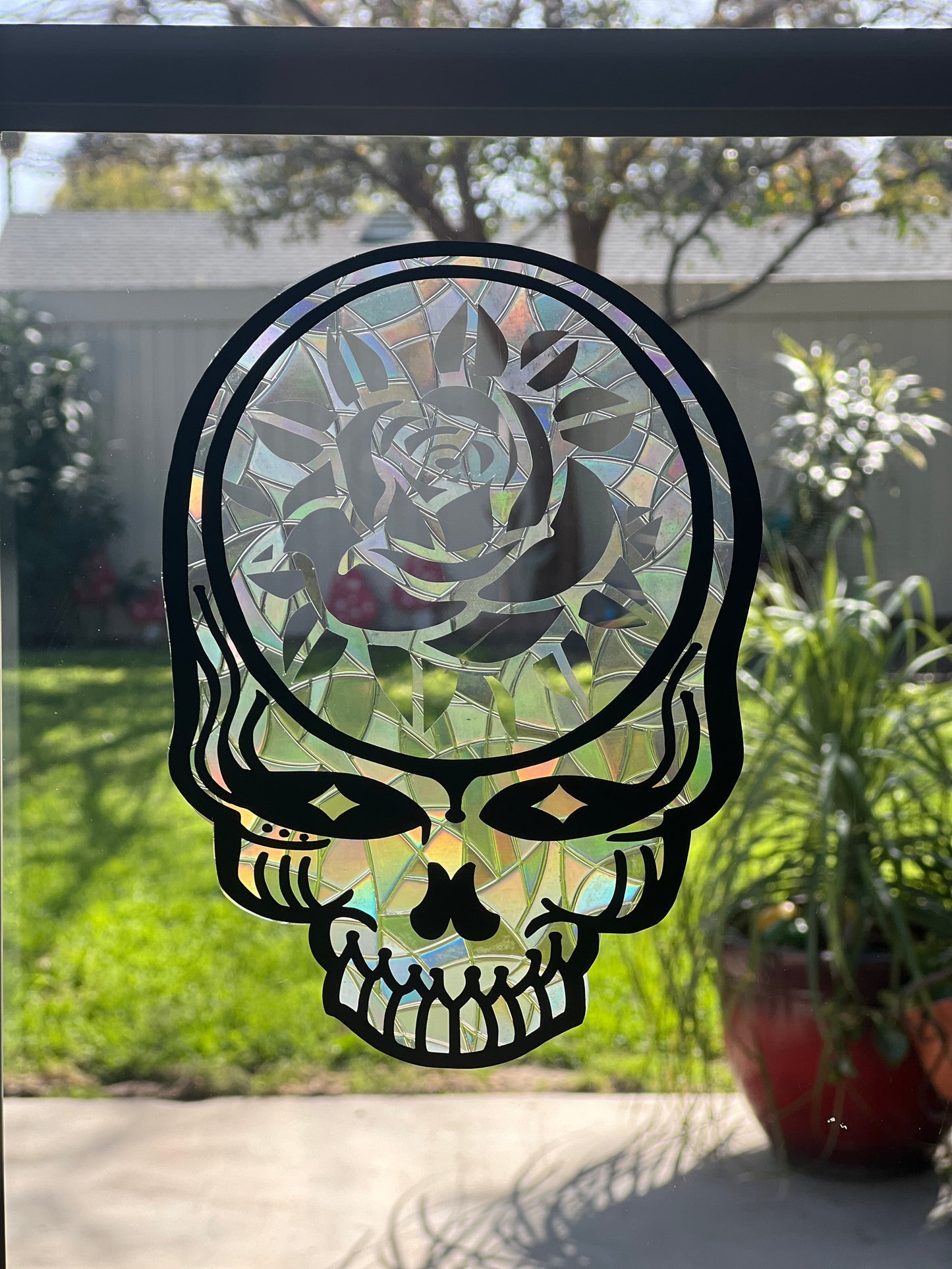 Rose Stealie window cling