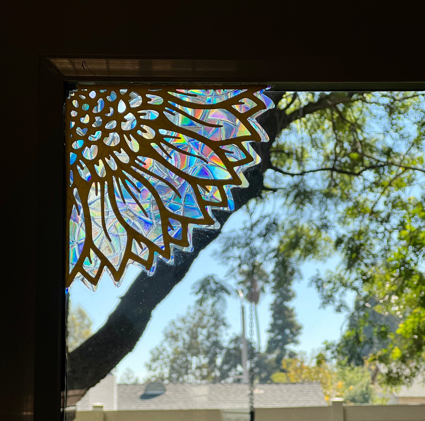 Sunflower Corner window cling