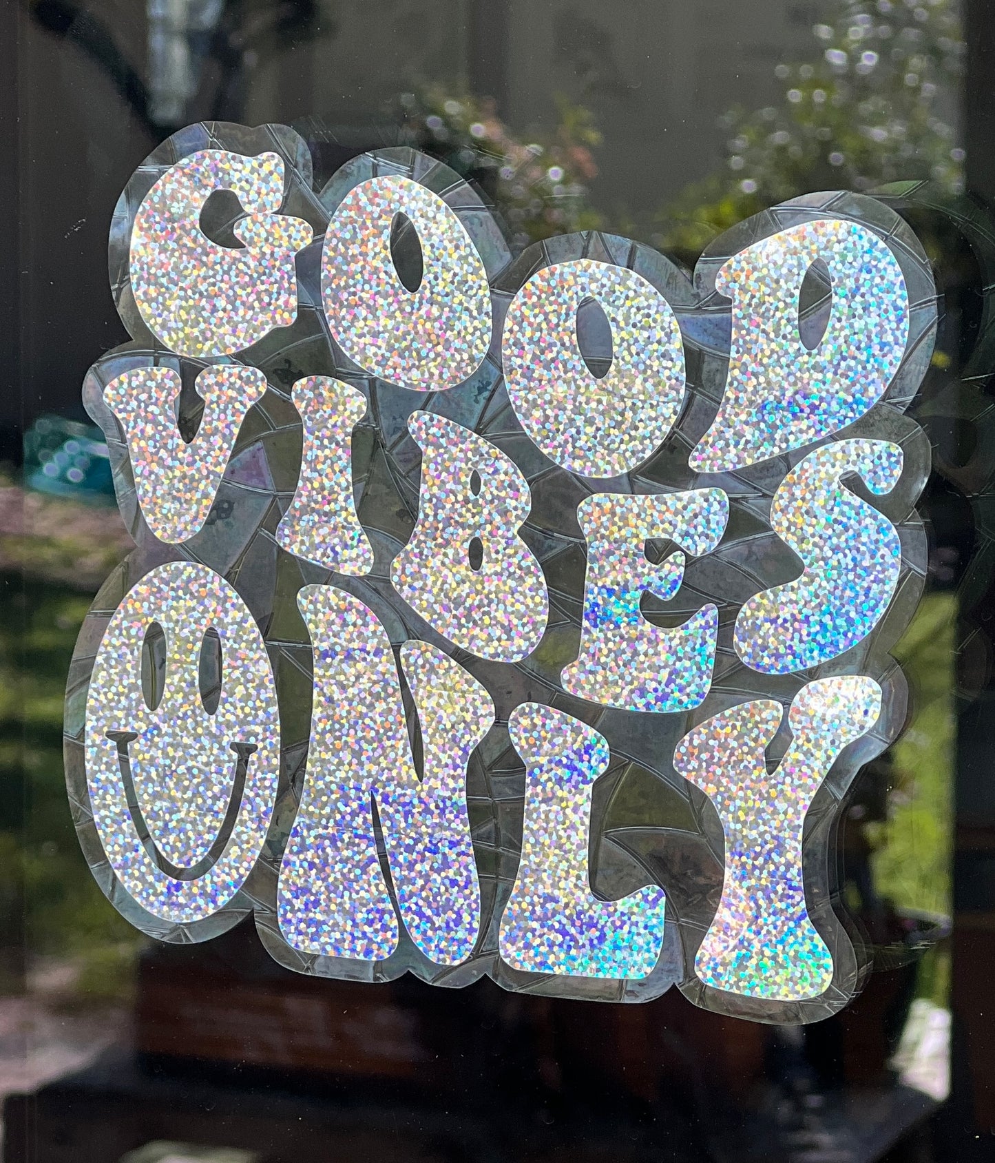 Good Vibes window cling