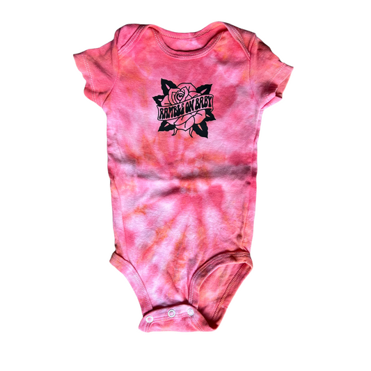 3-6 month baby onesie - rose
