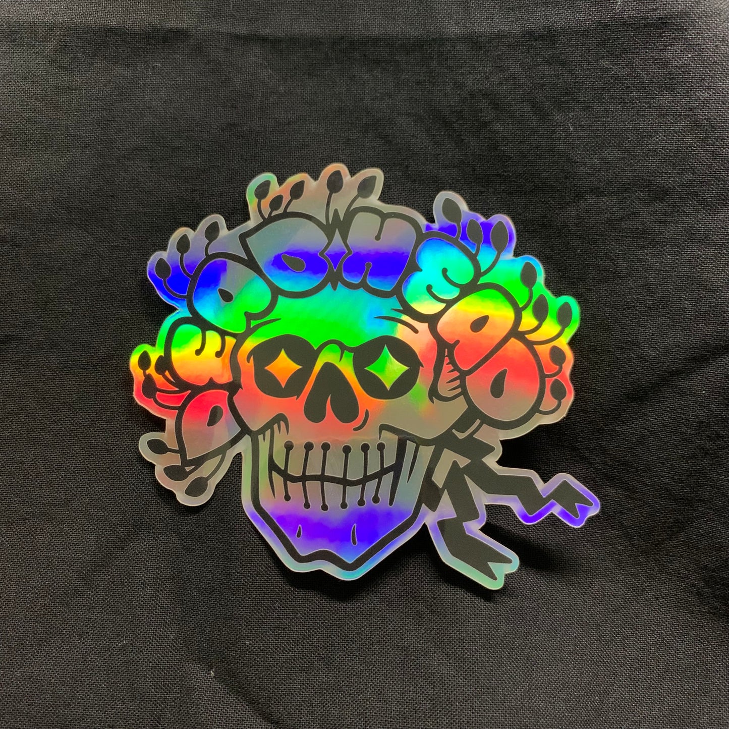 Dead Head  holographic sticker