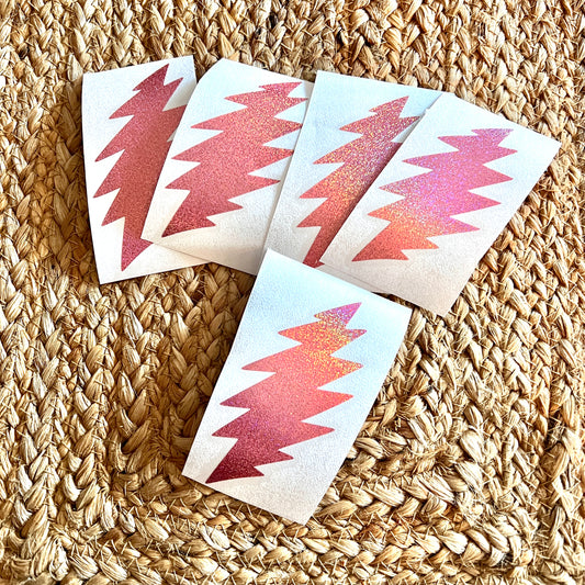 Rose gold bolt sticker