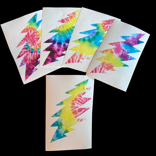 Tie dye Bolt sticker