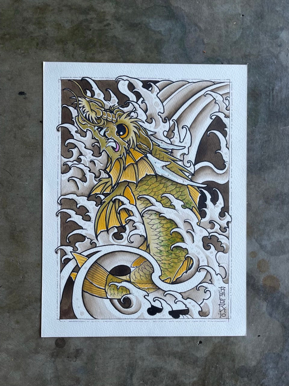 Dragon Koi Painting