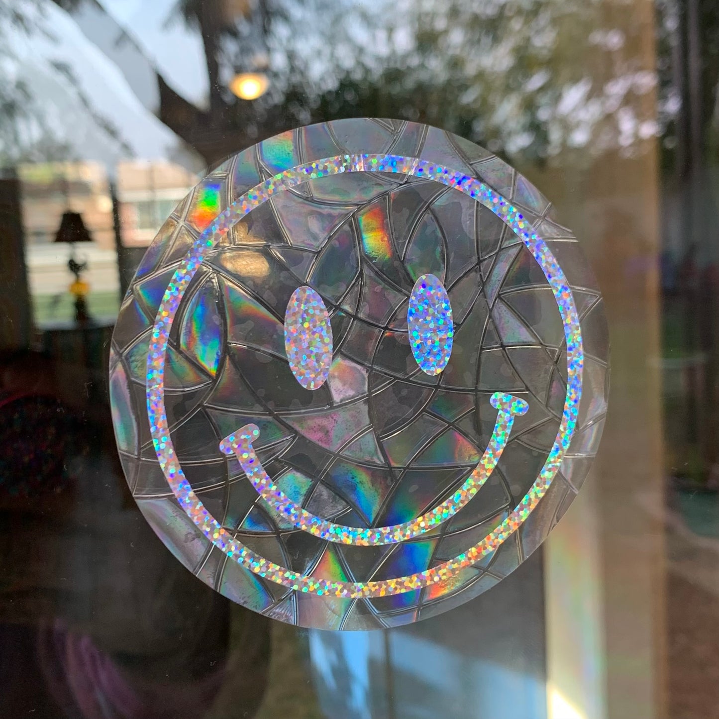Happy face window cling
