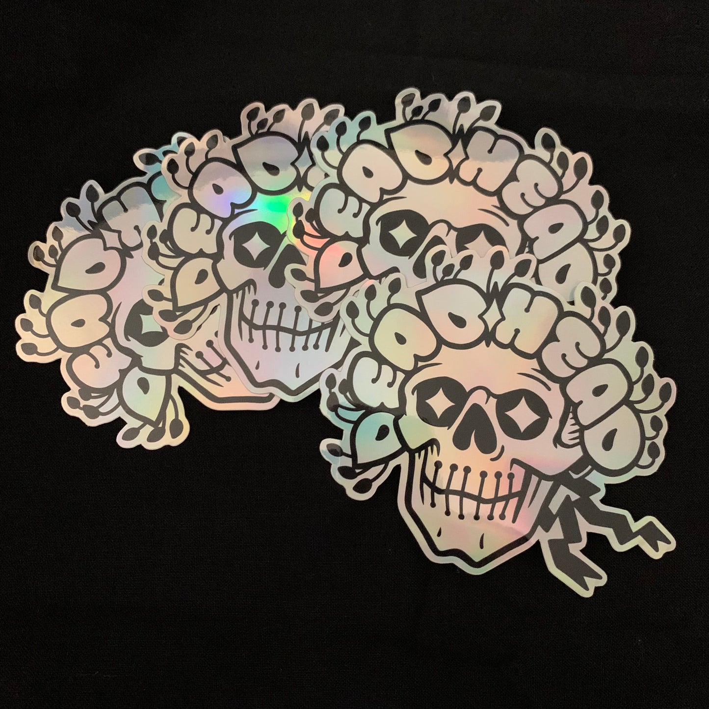Dead head  holographic sticker