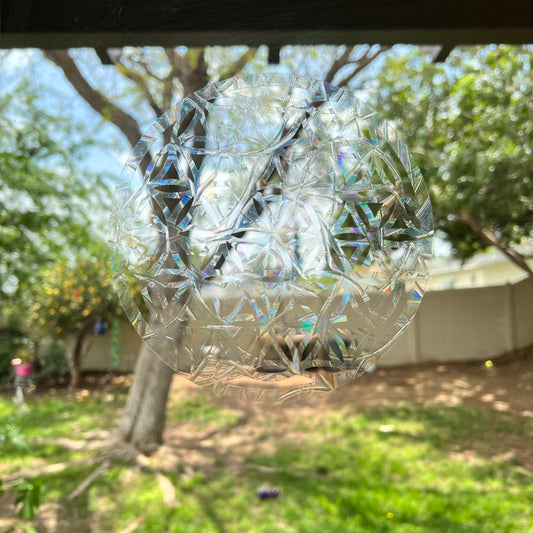 Flower of life window cling