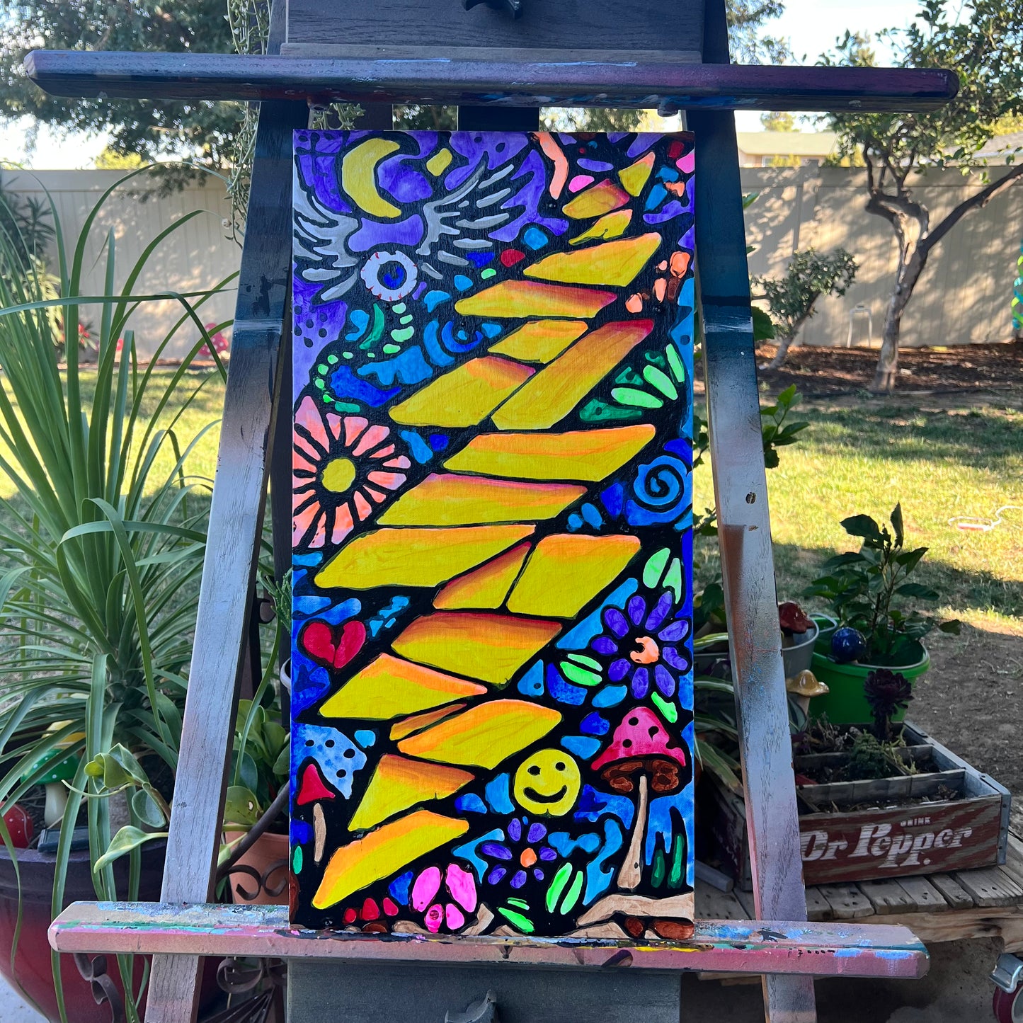 Psychedelic bolt painting