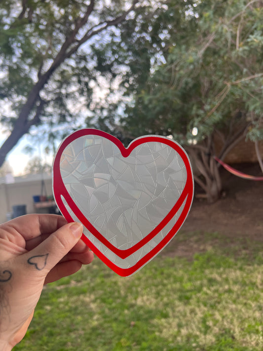 Custom Wording Heart window cling