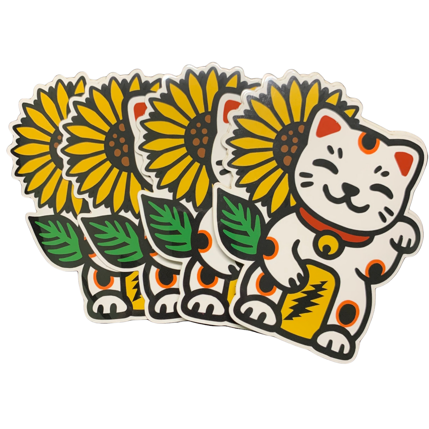 Sunflower cat sticker