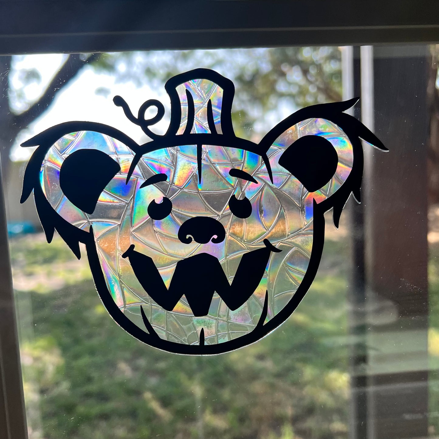 Pumpkin bear window cling