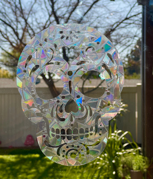 Sugar Skull window cling