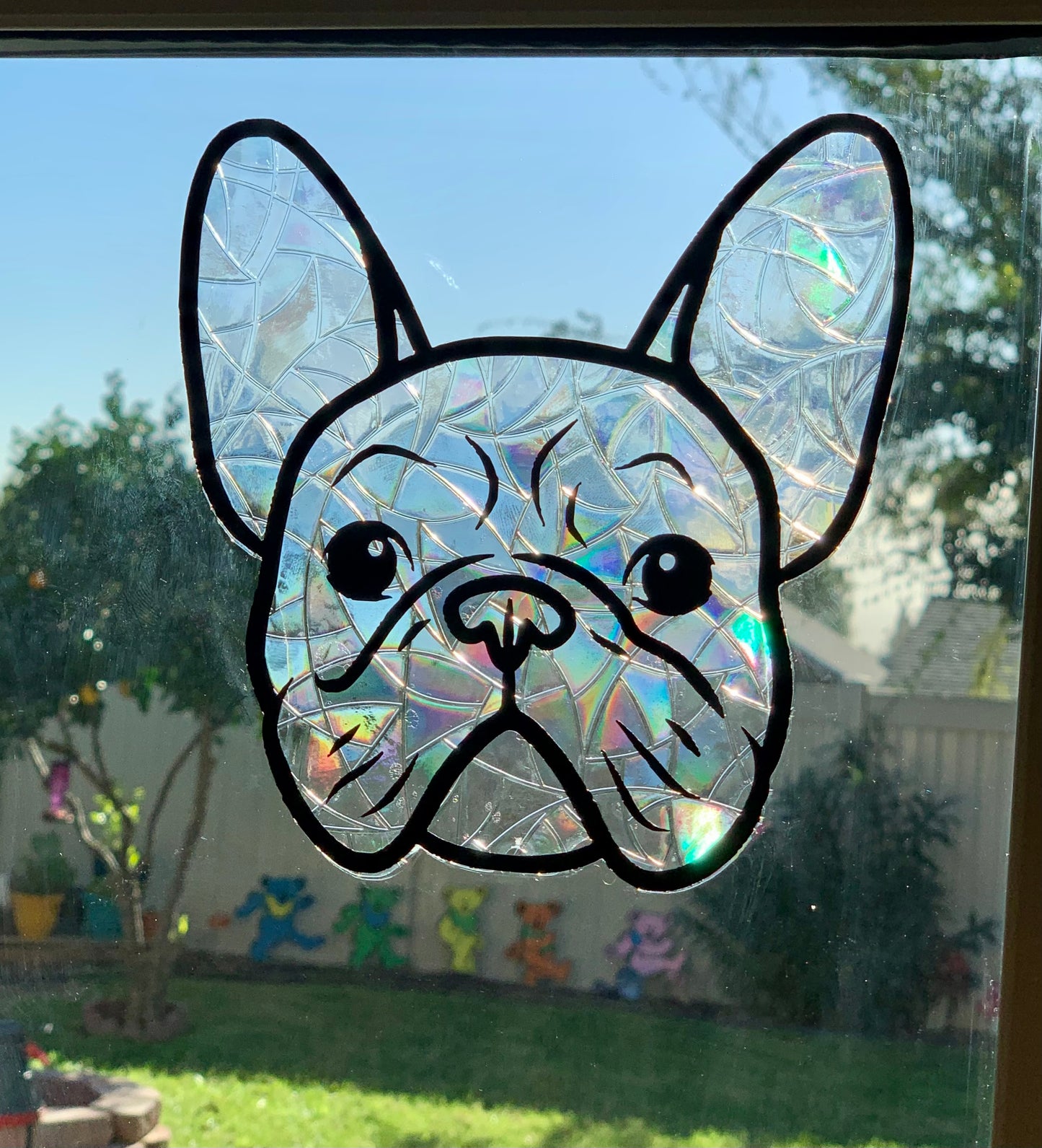 Frenchie window cling