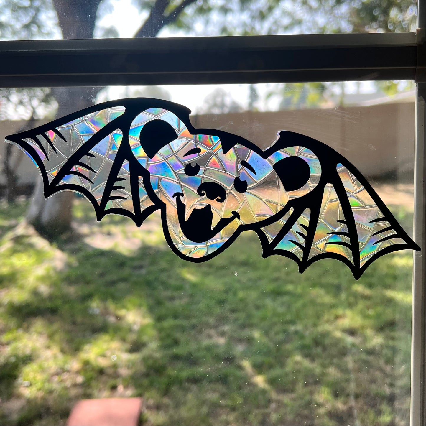 Vampire bat window cling
